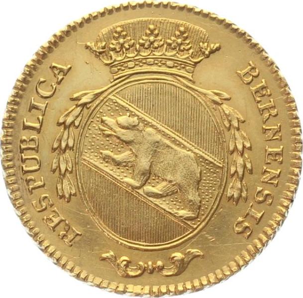 Bern Doppelduplone 1795 «DEUS PROVIDEBIT» – historische Goldmünze der Republik Bern